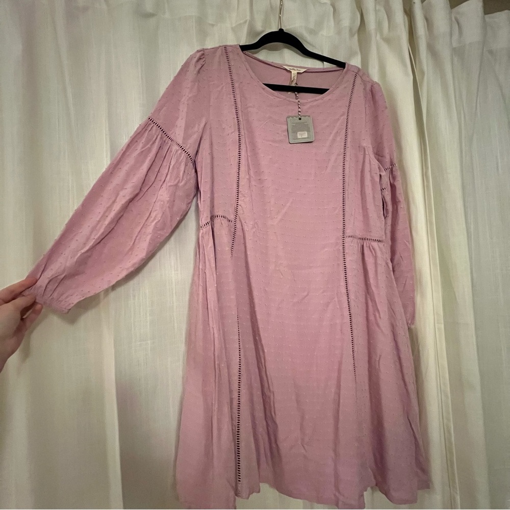 NWT Matilda Jane Turn On The Charm Dress Size L Mauve Pink Purple Boho - Picture 12 of 14